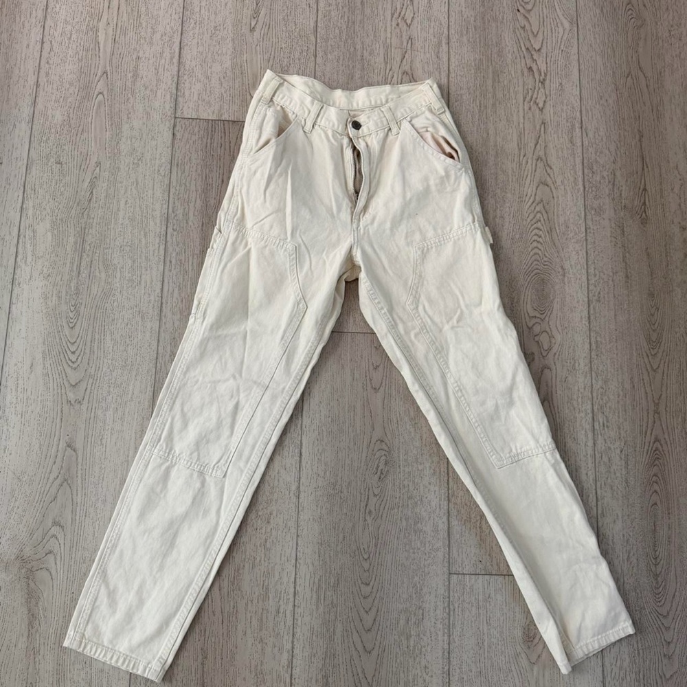 Brandy Melville Off-White Straight Leg Cargo Pants